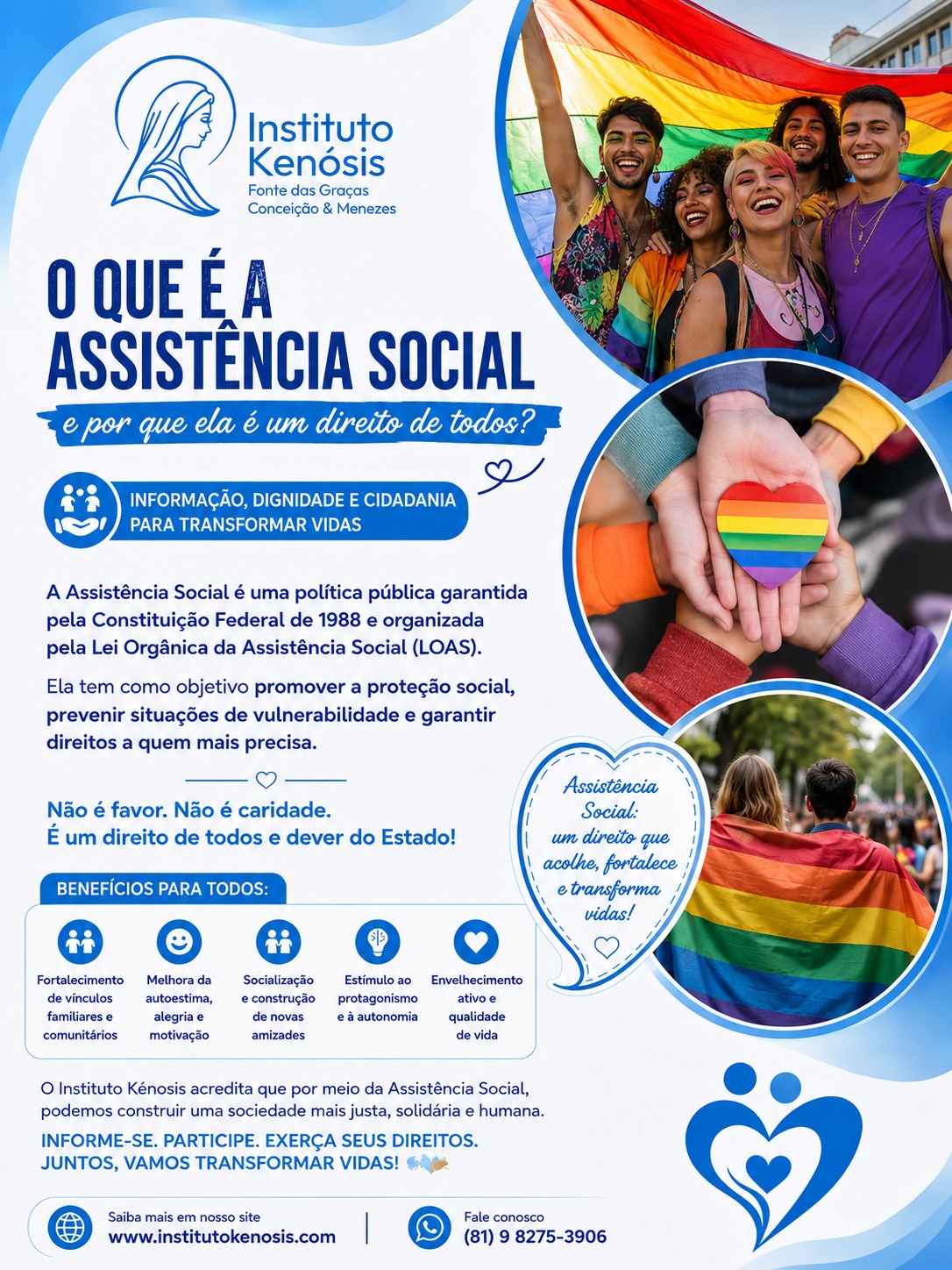 PROMOÇÃO DA CIDADANIA, INCLUSÃO SOCIAL E GARANTIA DE DIREITOS DA POPULAÇÃO LGBTQIA+ 🌈💙